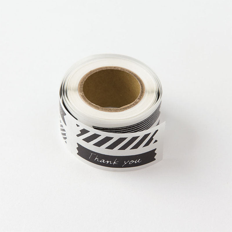 CHOTTO Roll Sticker Thin Ribbon Black