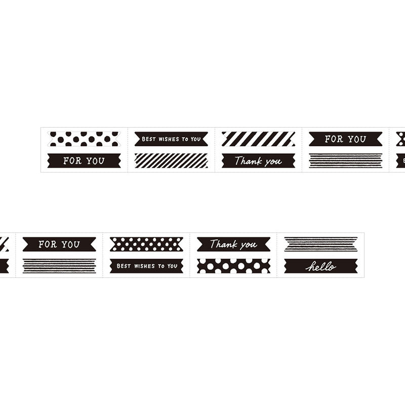 CHOTTO Roll Sticker Thin Ribbon Black