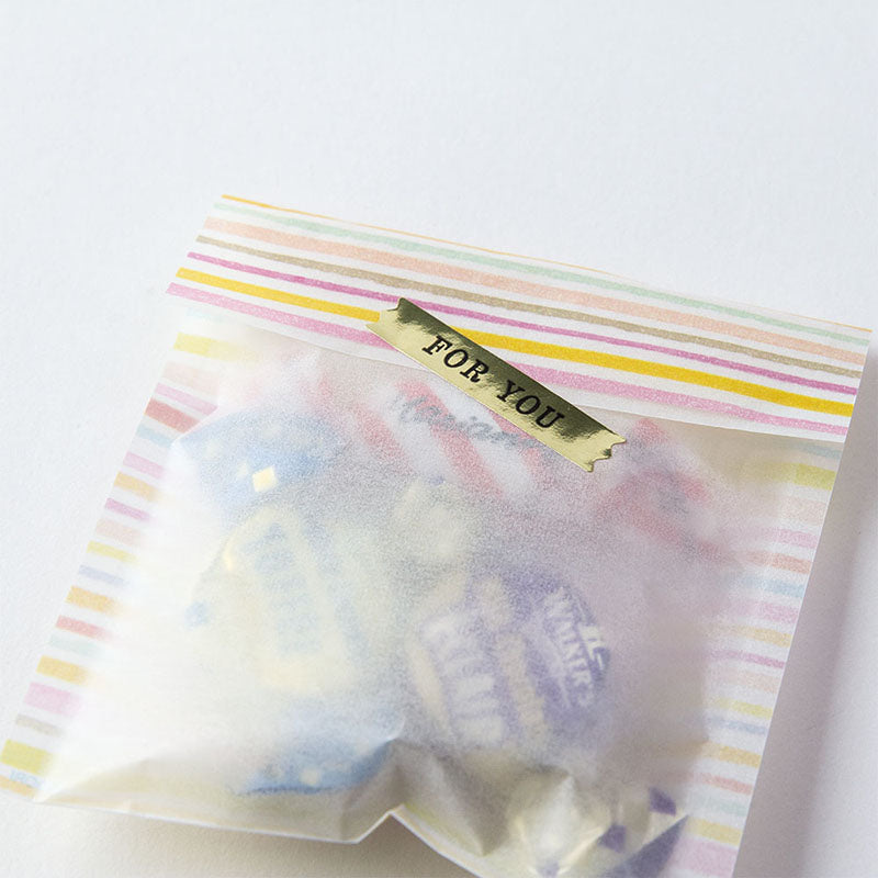 CHOTTO Roll Sticker Thin Ribbon Gold