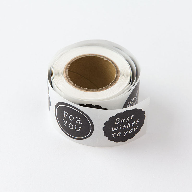 CHOTTO Roll Sticker Message Black