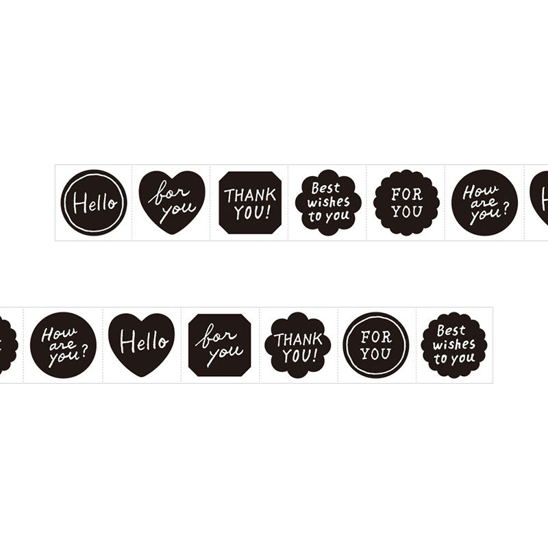 CHOTTO Roll Sticker Message Black