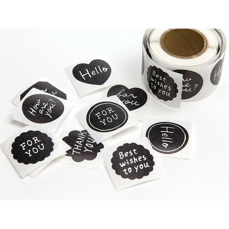 CHOTTO Roll Sticker Message Black