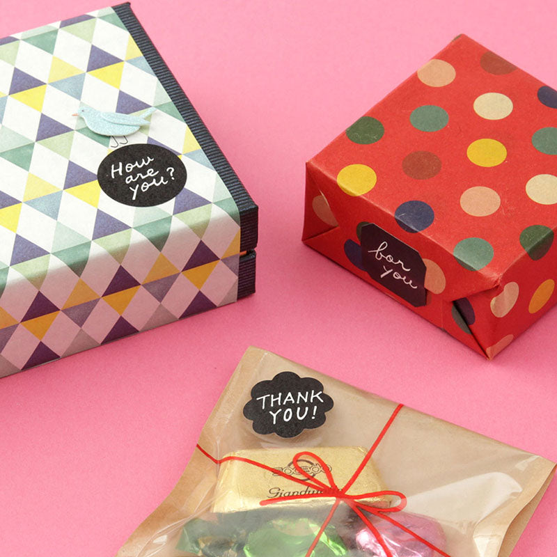 CHOTTO Roll Sticker Message Black