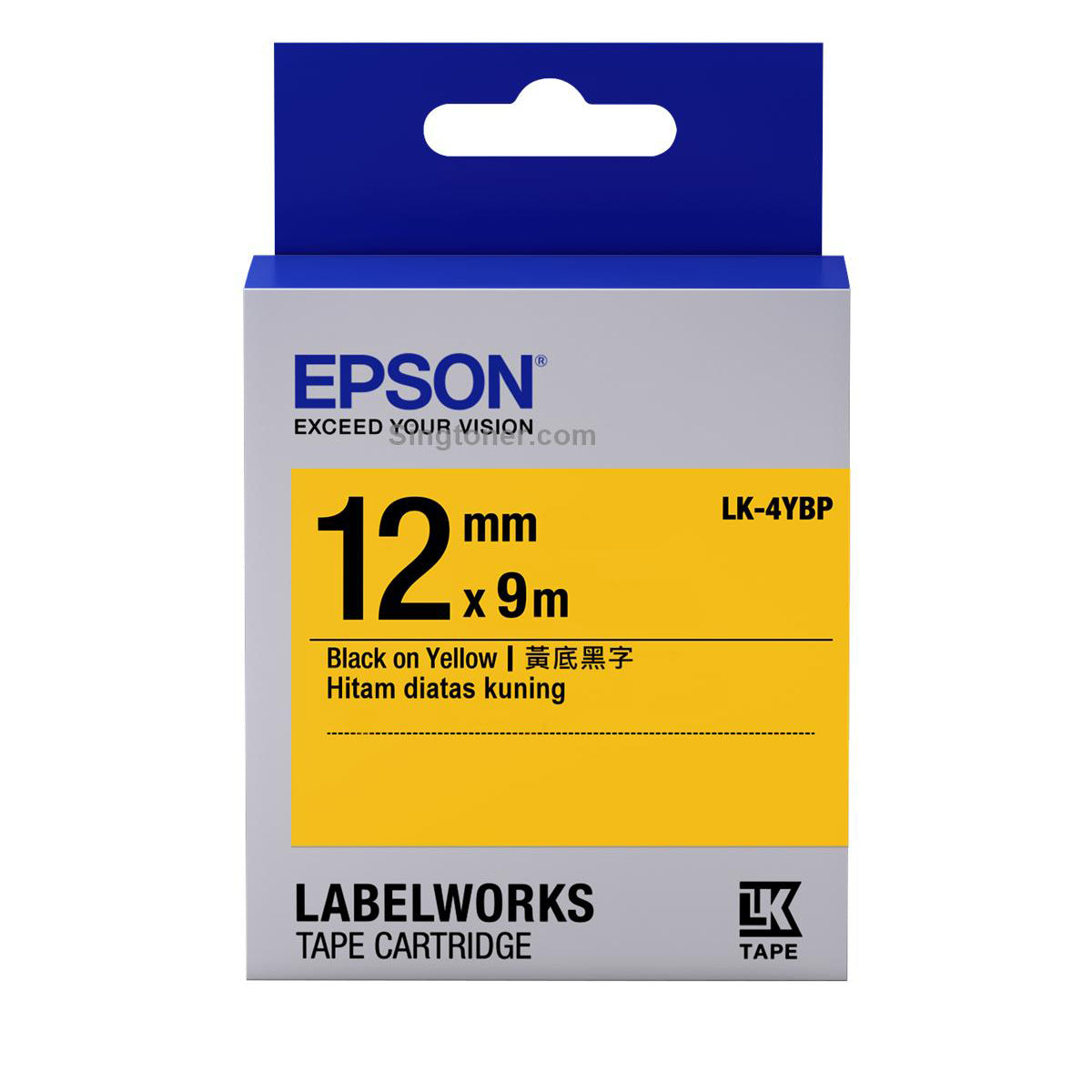 EPSON LK Tape Pastel 12mmx9m Black On Yellow