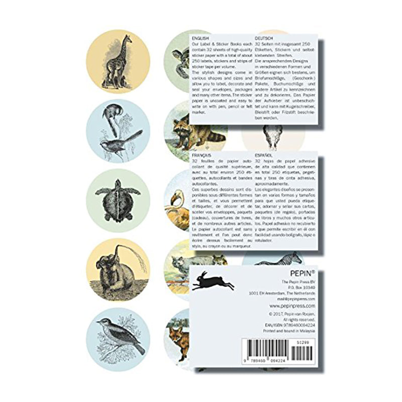 PEPIN Label & Sticker Book Natural History 1206864