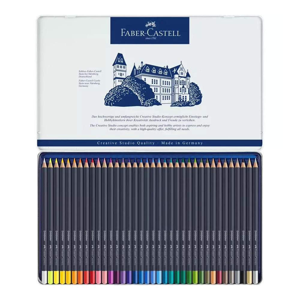 FABER-CASTELL Goldfaber Colour Pencils tin of 36pcs 114736