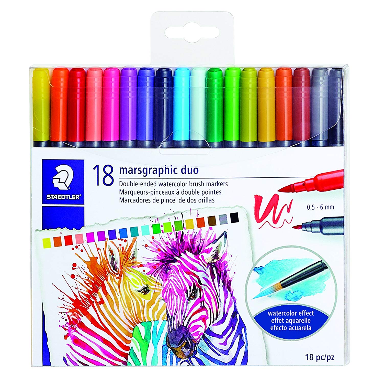 STAEDTLER Marsgraphic Duo Brush Pens 18pcs/set
