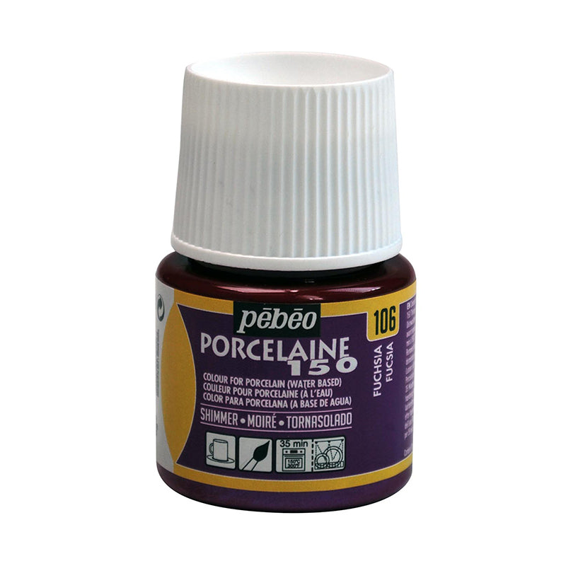 PEBEO Porcelaine 150 45ml Shimmer Fuchsia