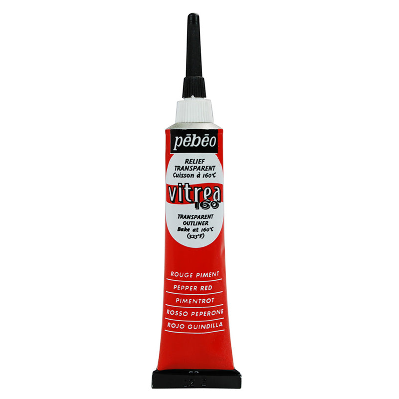 PEBEO Vitrea 160 Outliner 20ml Pepper Red