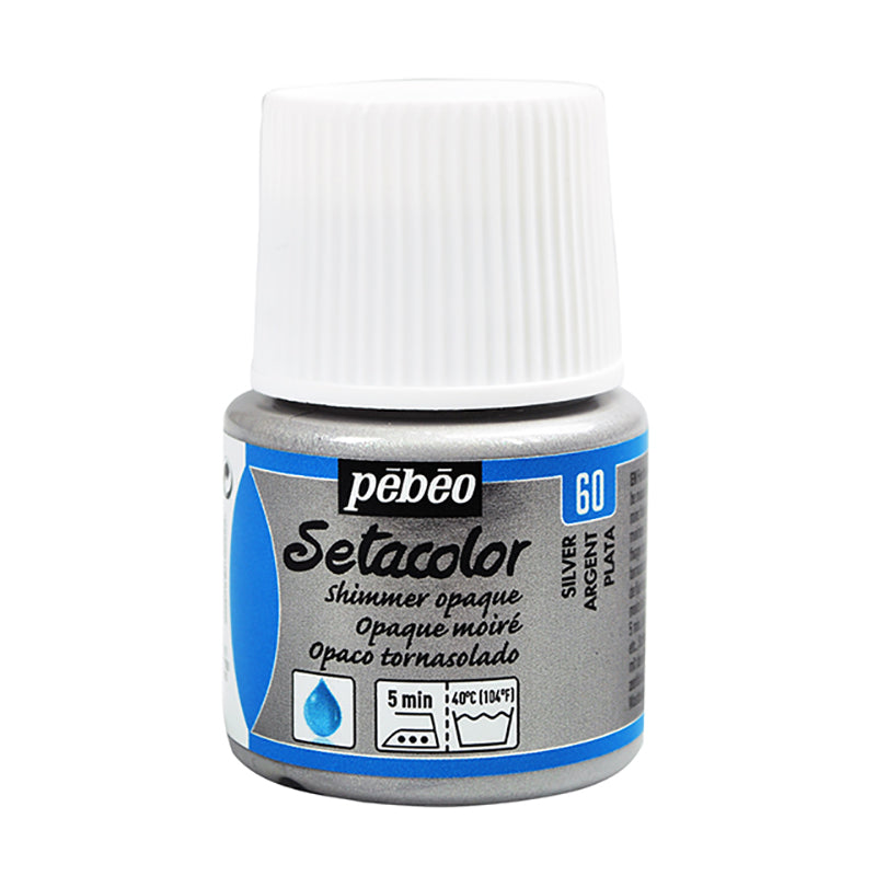 PEBEO Setacolor Opaque 45ml Shimmer Silver
