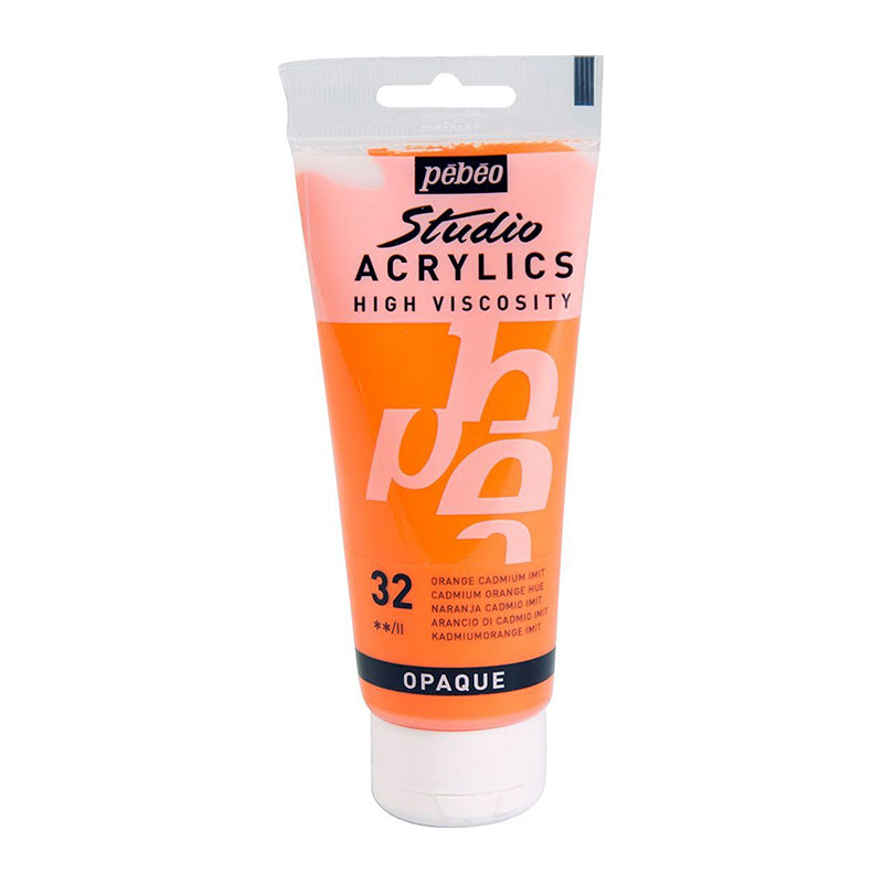 PEBEO Studio Acrylics HV 100ml Cadmium Orange Hue
