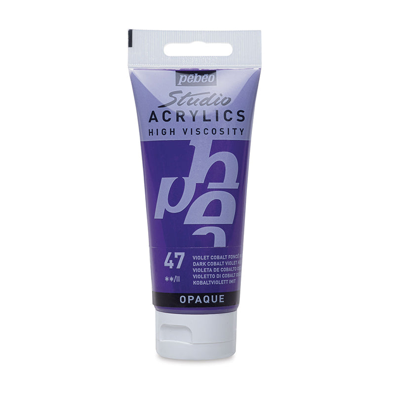 PEBEO Studio Acrylics High Viscosity 100ml Dark Cobalt Violet Hue