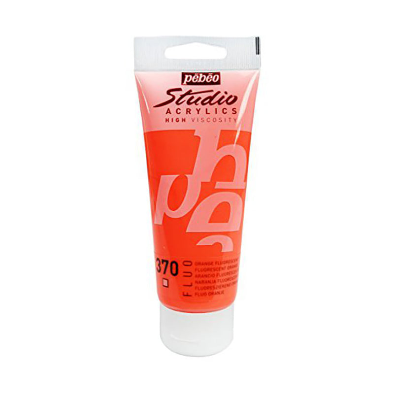 PEBEO Studio Acrylics High Viscosity 100ml Fluorescent Orange
