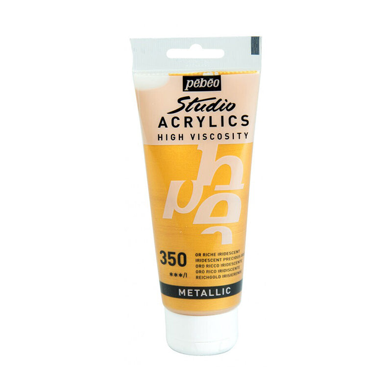 PEBEO Studio Acrylics High Viscosity 100ml Rich Gold