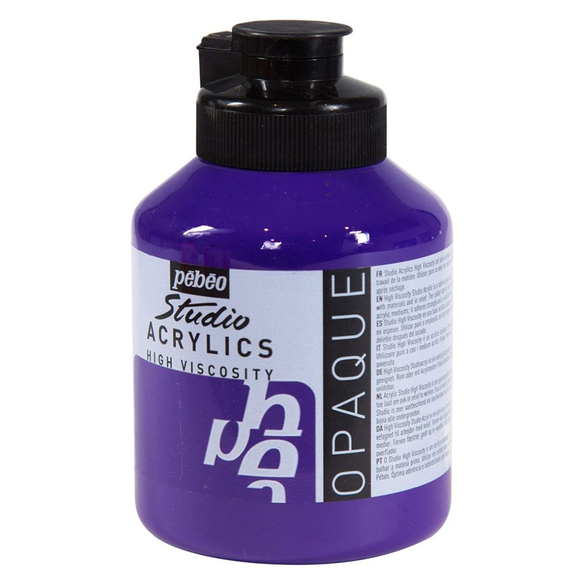 PEBEO Studio Acrylics High Viscosity 500ml Dark Cobalt Violet Hue