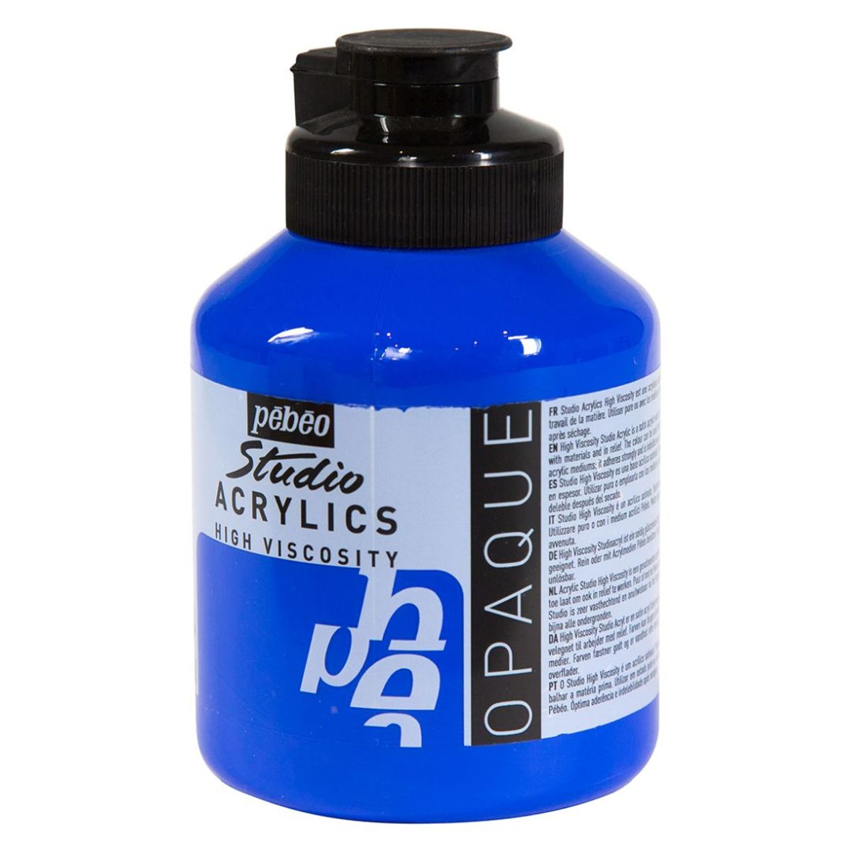PEBEO Studio Acrylics High Viscosity 500ml Opaque Cobalt Blue