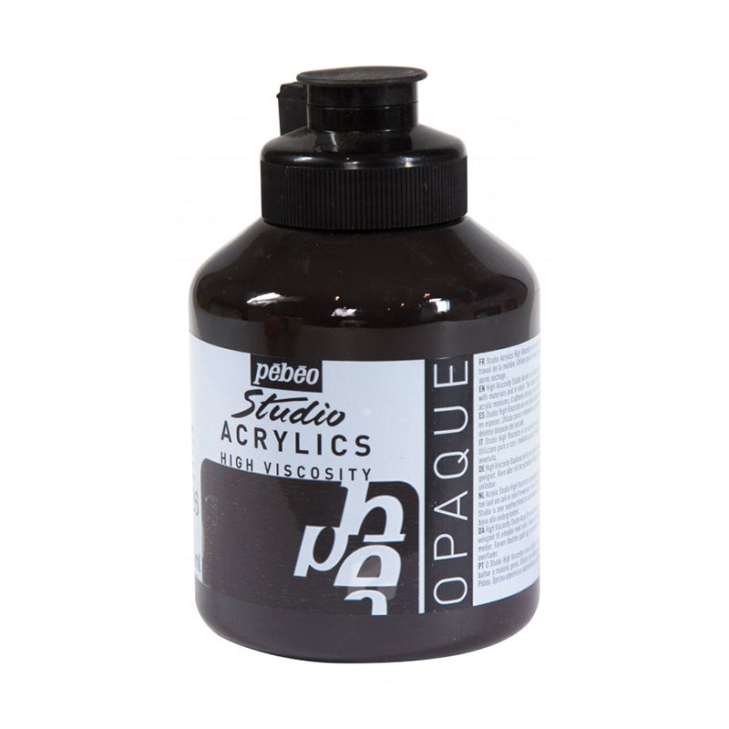 PEBEO Studio Acrylics High Viscosity 500ml Mars Black