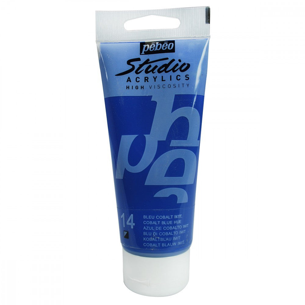 PEBEO Studio Acrylics High Viscosity 100ml Opaque Cobalt Blue Hue