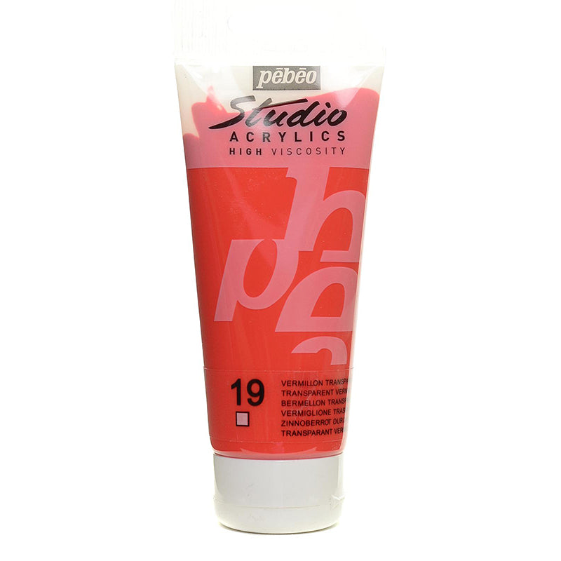 PEBEO Studio Acrylics HV 100ml Transparent Vermili