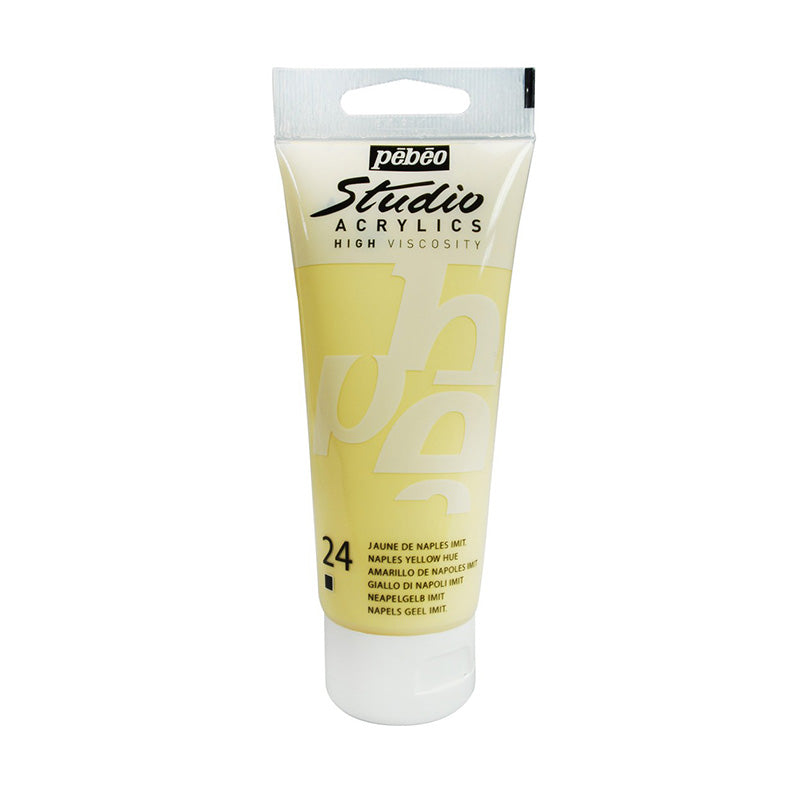PEBEO Studio Acrylics High Viscosity 100ml Naples Yellow Hue