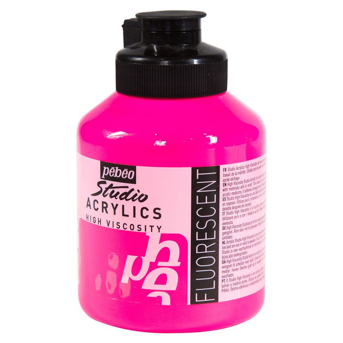 PEBEO Studio Acrylics HV 500ml Fluorescent Pink