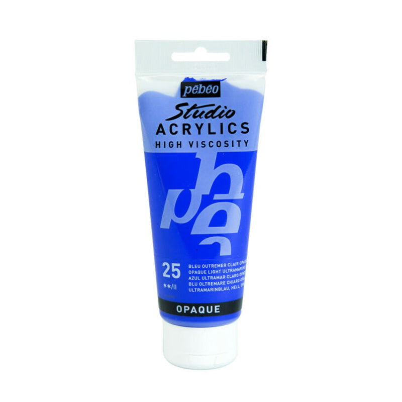 PEBEO Studio Acrylics High Viscosity 100ml Opaque Light Ultramarine Blue