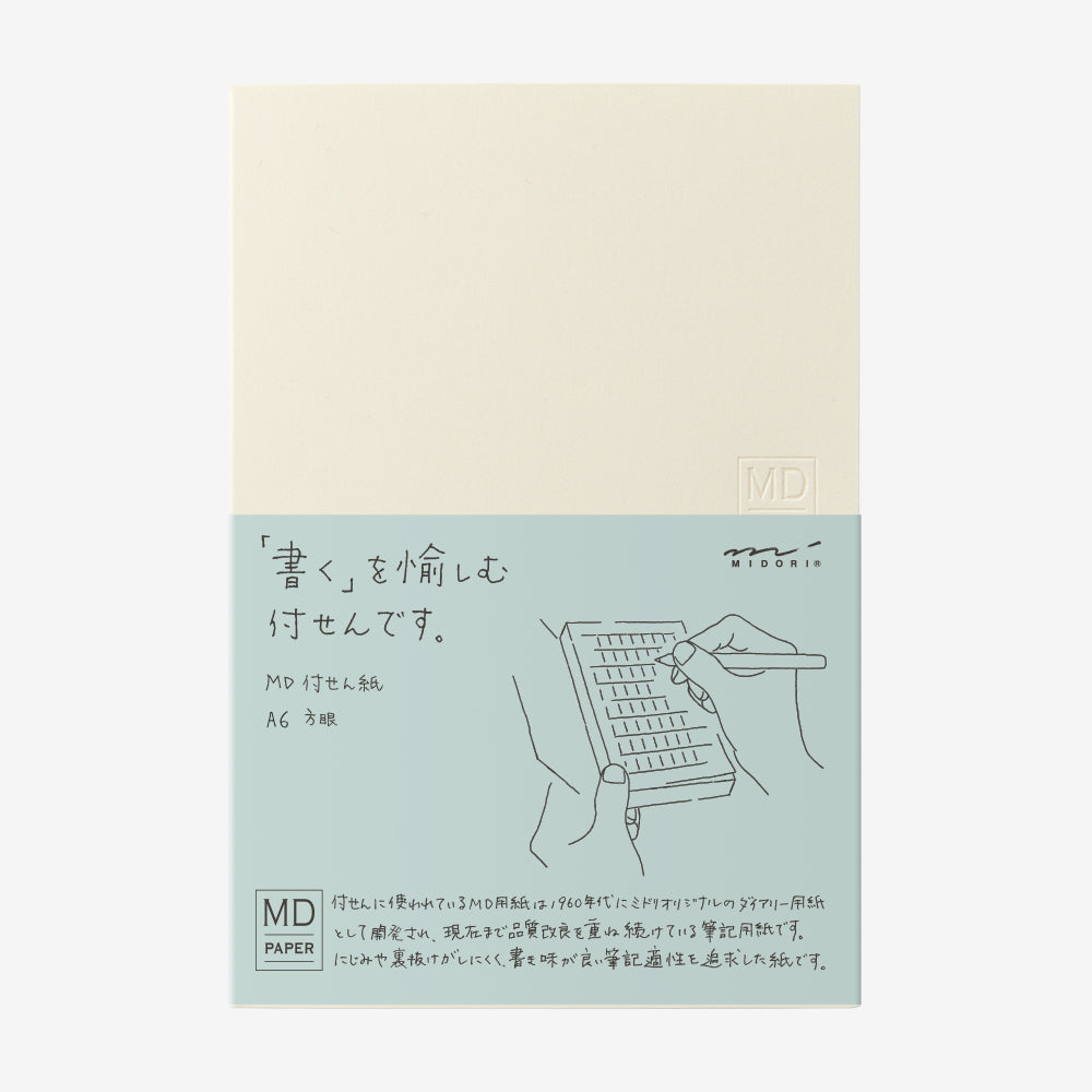 MIDORI MD Sticky Memo Pad A6 Gridded