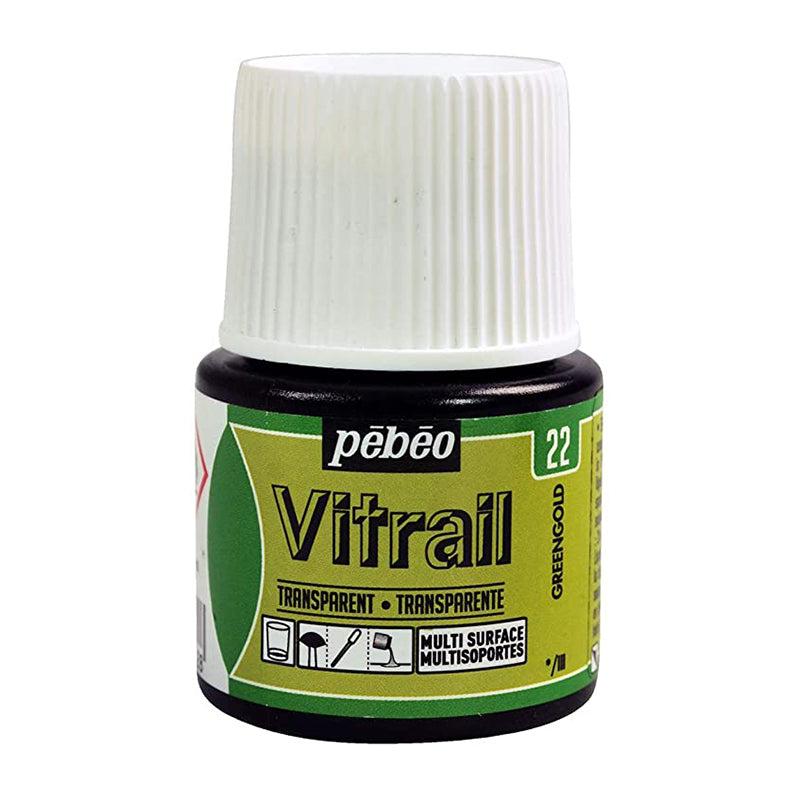 PEBEO Vitrail Transparent 45ml Green Gold
