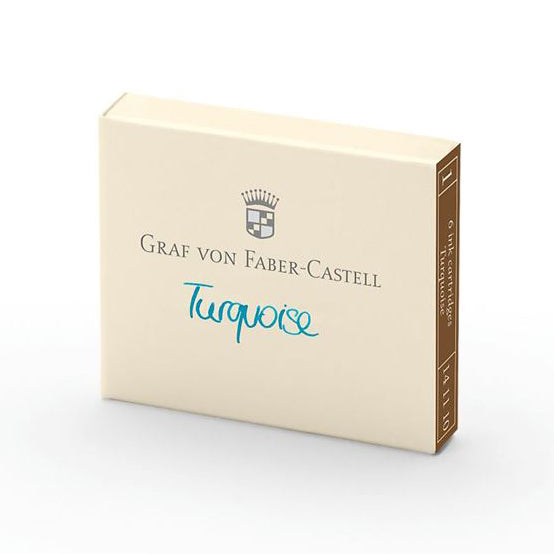 GRAF VON FABER CASTELL Ink Cartridges 6s Turquoise