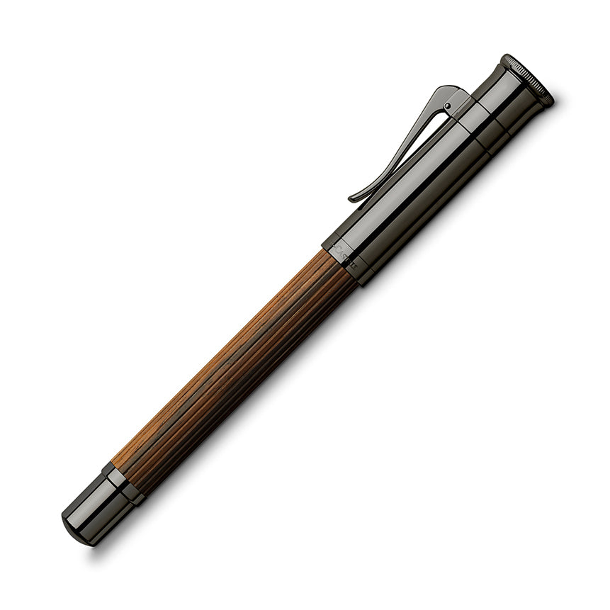 GRAF VON FABER CASTELL Classic Macassar Platinum Fountain Pen-Broad Default Title