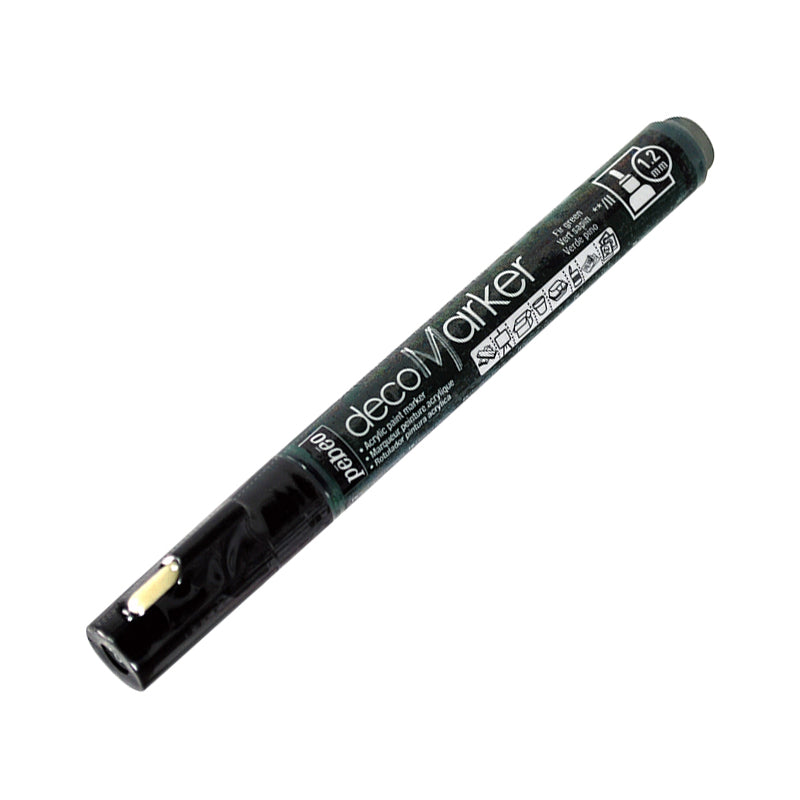 Pébéo Decomarker Pennarello Acrilico Punta Media 4mm, Grigio, Multisupporto, Asciugatura Rapida