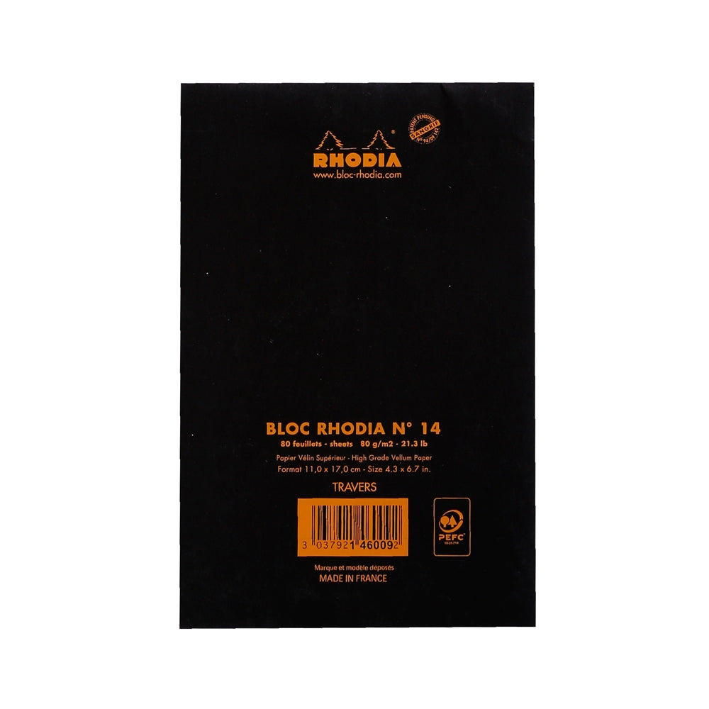 RHODIA Basics No.14 110x170mm Lined hsp Black Default Title