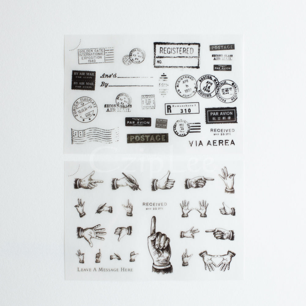 MU Print-On Sticker 2s 018-Black&White