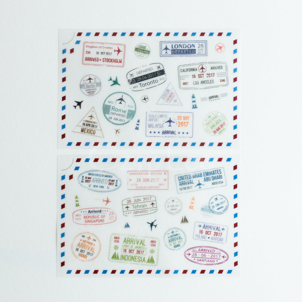 MU Print-On Sticker 2s 017-Travel Postmarks