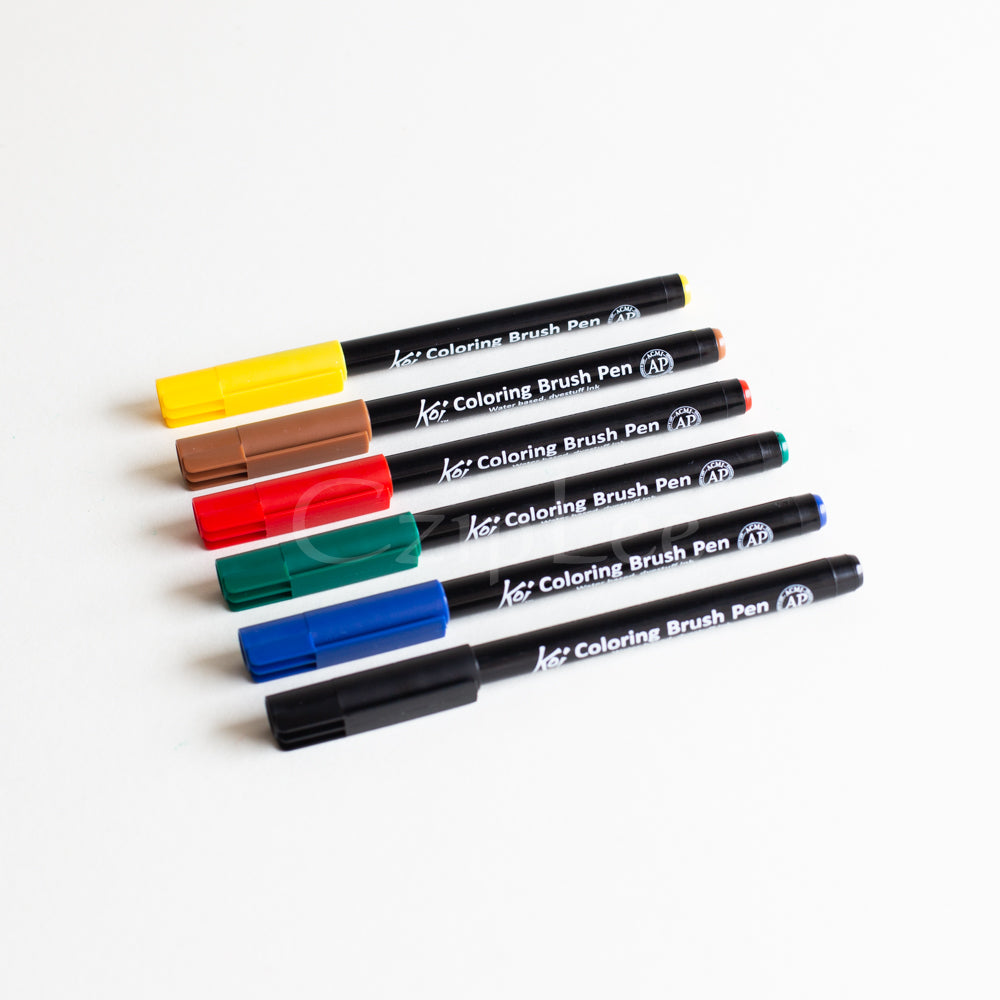 SAKURA Koi Brush Pen 6s Bold & Vivid XBR-6BV