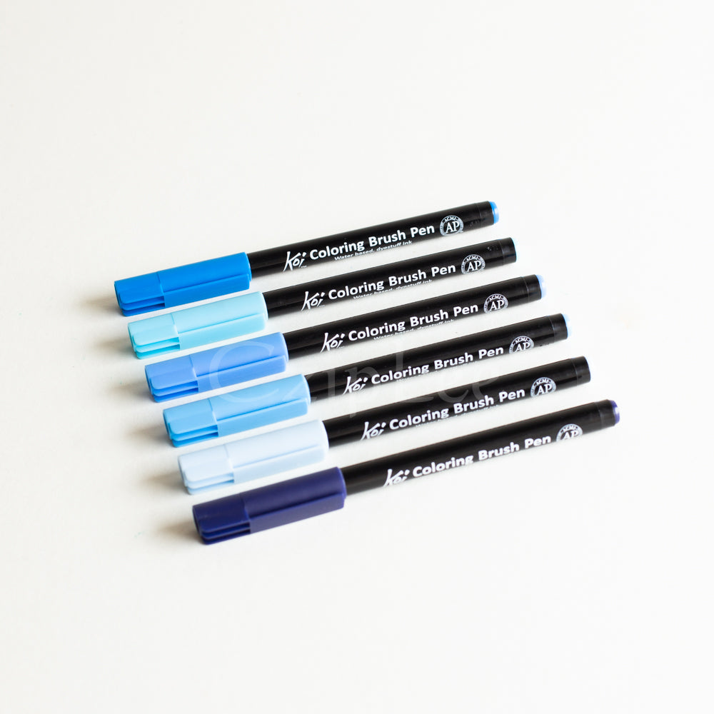 SAKURA Koi Brush Pen 6s Ocean Paradise XBR-6OP