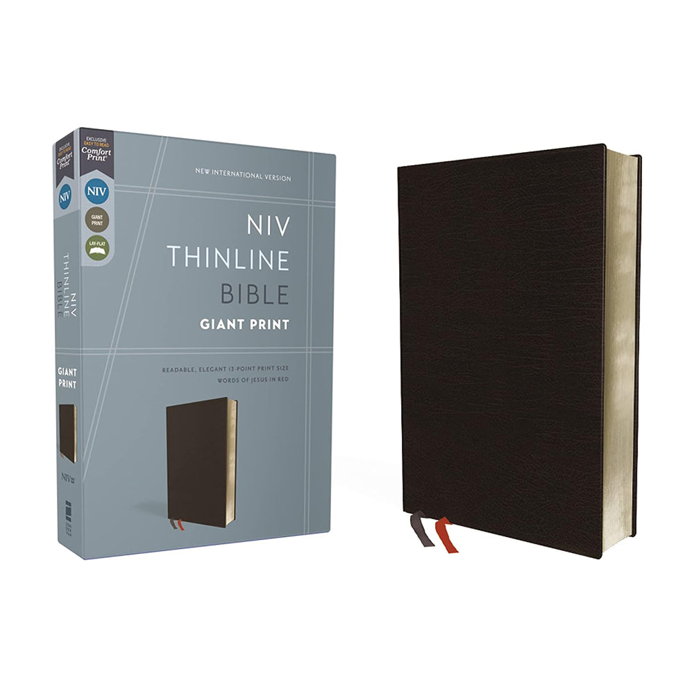 NIV - Thinline Bible, Giant Print, Bonded Leather, Black