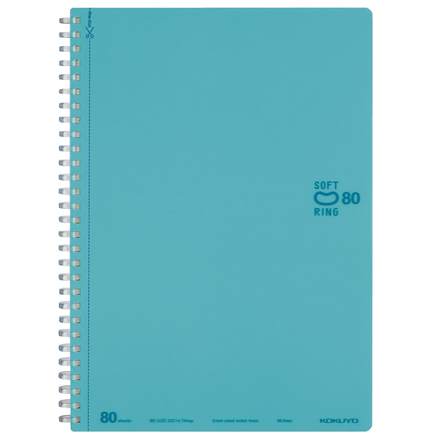KOKUYO Soft Ring Notebook B5 Dotted Ruled L.Blue Default Title