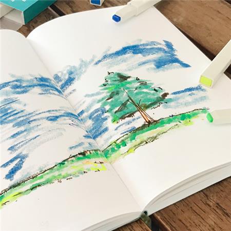 KOKUYO Drawing Marker 5 Fluorescent Colors Default Title