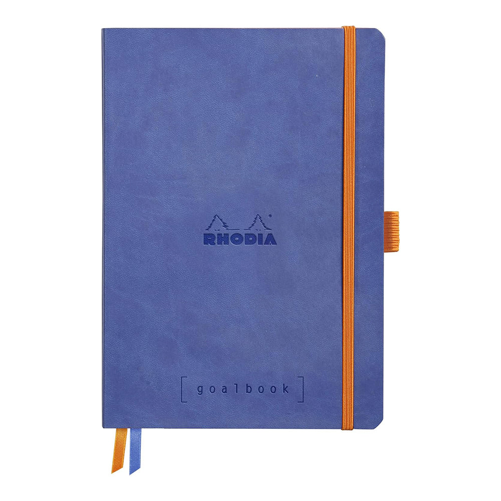 RHODIArama Goalbook A5 Ivory Dot Soft-Sapphire Blue
