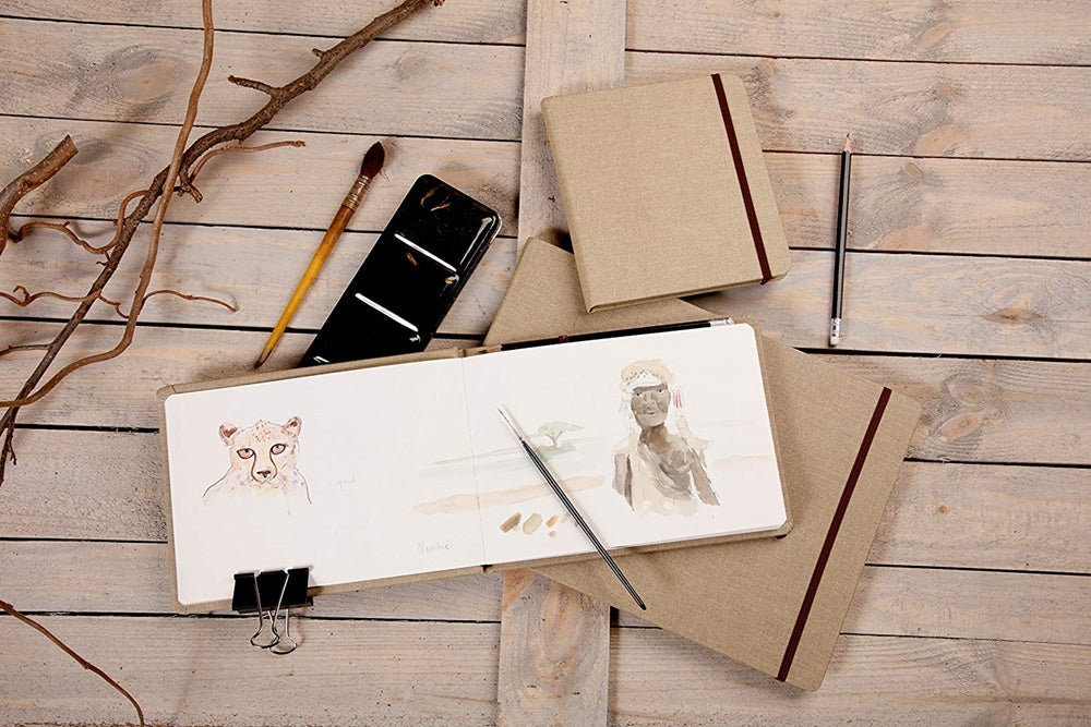 CLAIREFONTAINE Goldline Travel Album Natural Canvas 15X15cm 18 Default Title