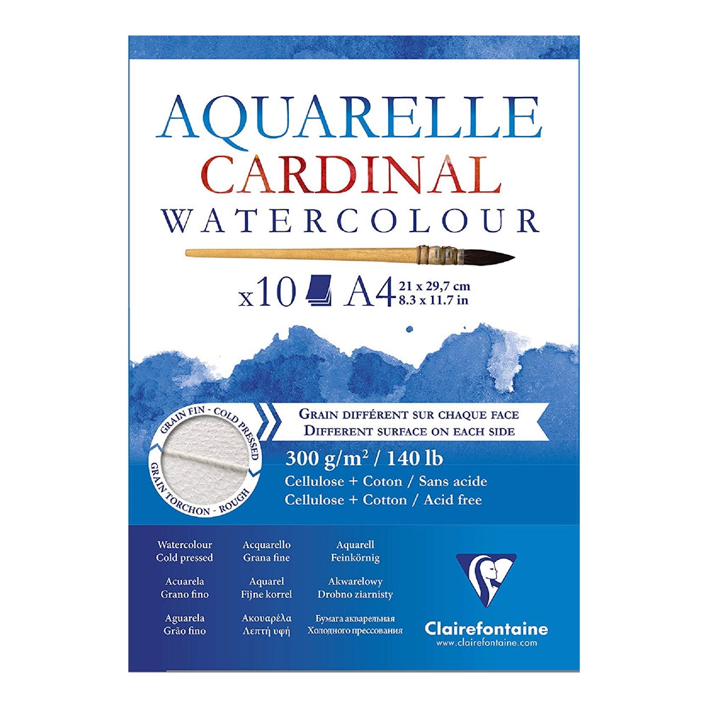 CLAIREFONTAINE Cardinal Pad 2 Grains:Rough+Cold 300g A4 10s Default Title