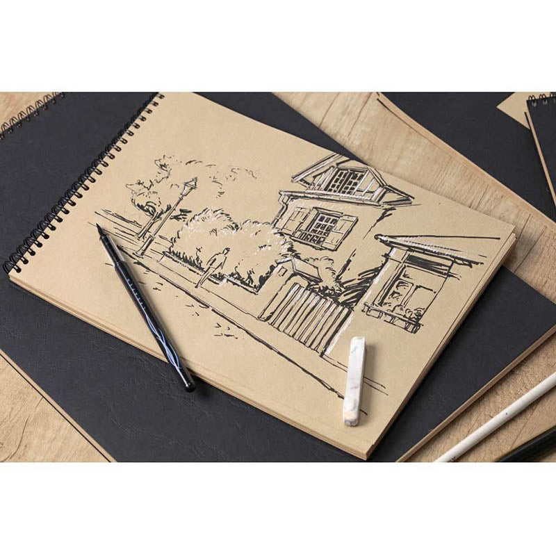 CLAIREFONTAINE Kraft Wirebound Album A4 90g 60s Brown Default Title