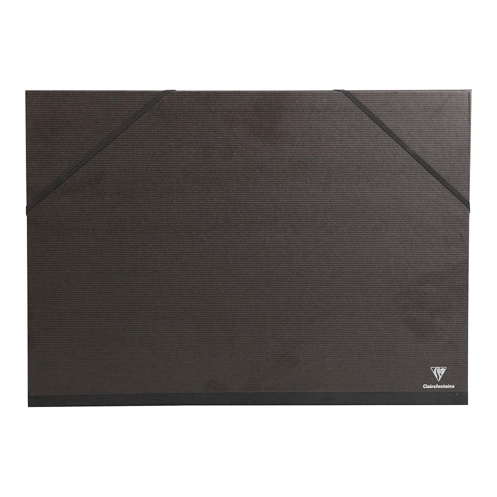 CLAIREFONTAINE Kraft Art Folders With Elastics A3+ 32x45cm Black