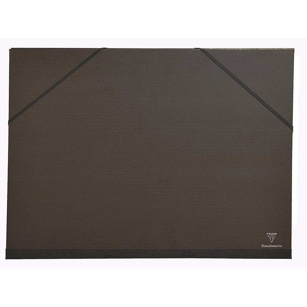 CLAIREFONTAINE Kraft Art Folders With Elastics+3Flaps A3+ 32x45cm Black