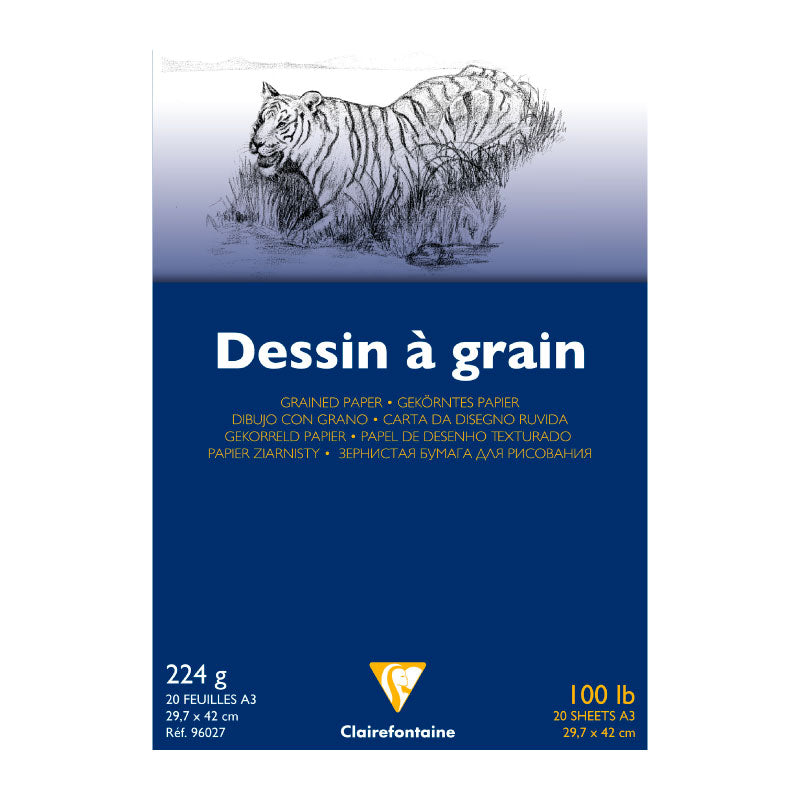 CLAIREFONTAINE Drawing Paper Pad 224g A3 29.7x42cm 20s