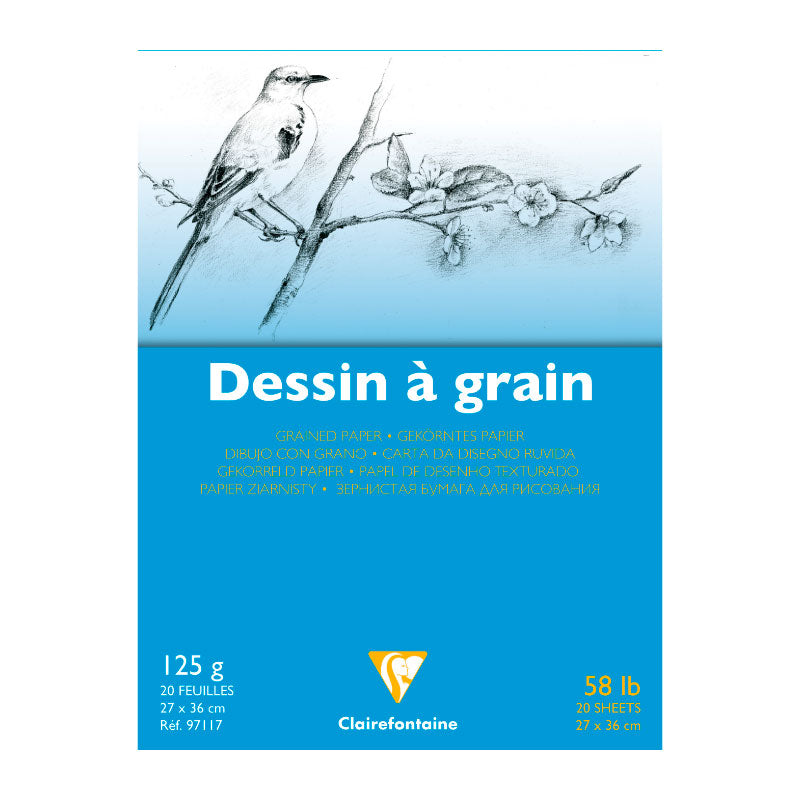 CLAIREFONTAINE Drawing Paper Pad 125g 27x36cm 20s