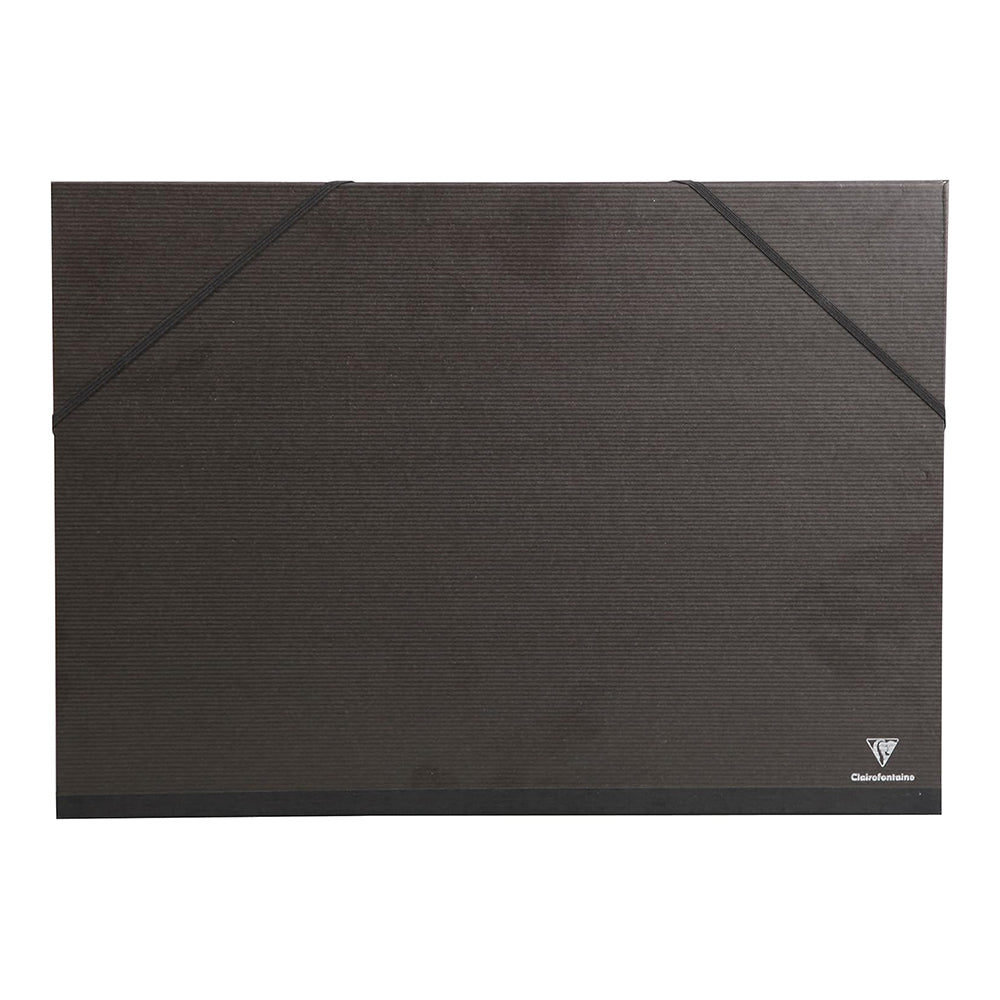 CLAIREFONTAINE Kraft Art Folders With Elastics+3Flaps+Pockets A3+ 32x45cm Black
