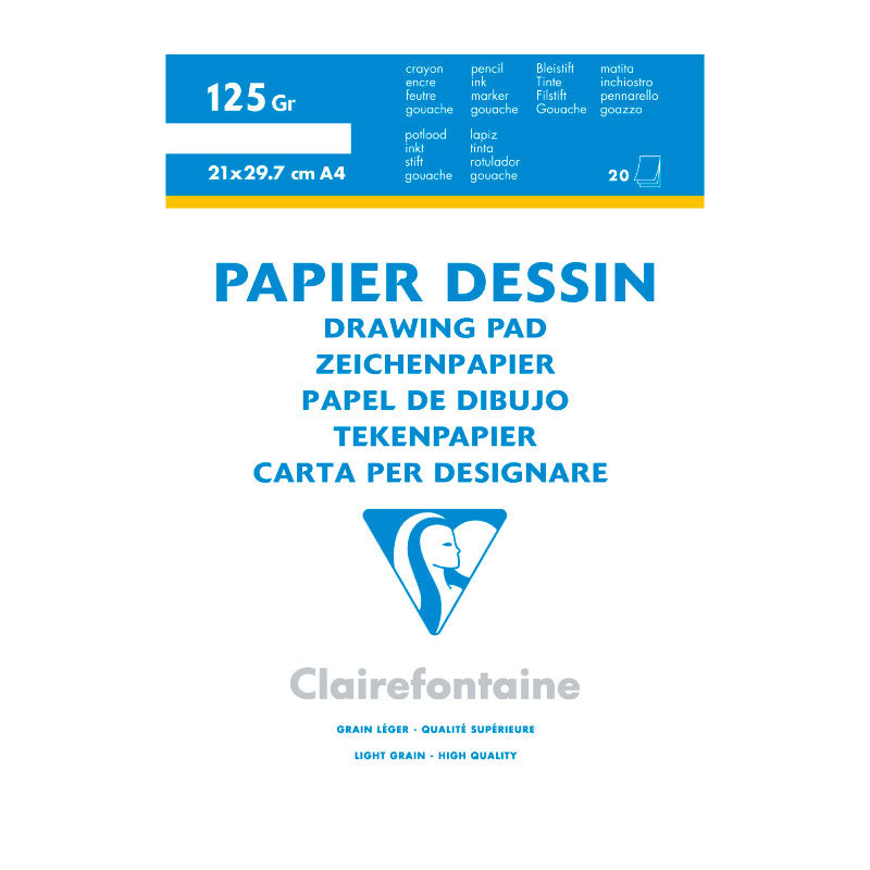 CLAIREFONTAINE Drawing Paper Pad 125g A4 21x29.7cm 20s