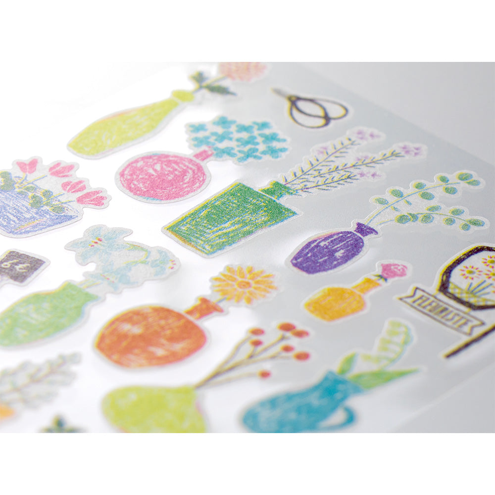 MIDORI Sticker Marché 2376 Flower Vase